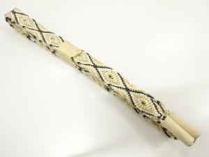 未使用品　正絹　無形文化財　道明製　手組帯締め
